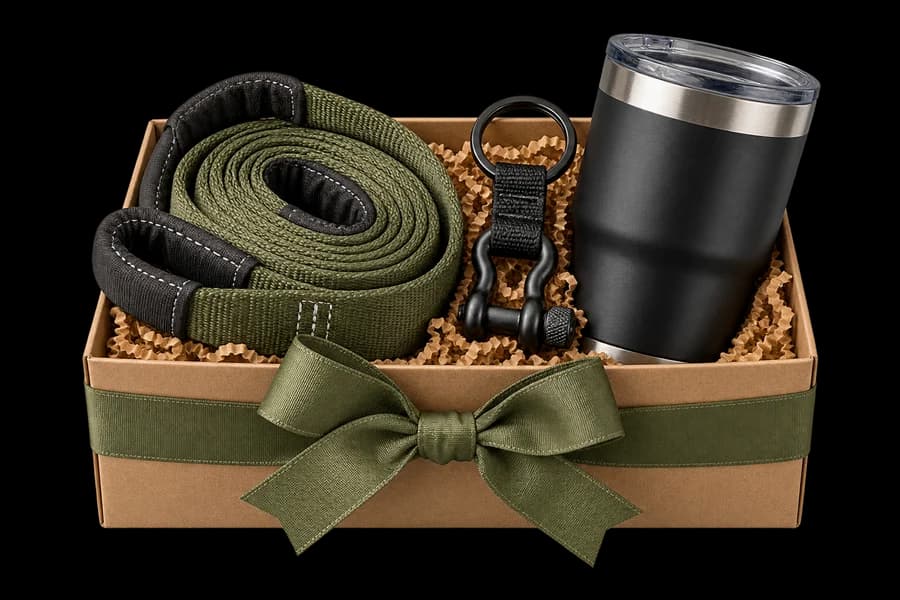 Gift box with accessories for Jeep enthusiasts