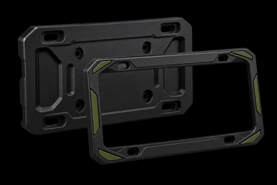 License plate bracket and frame