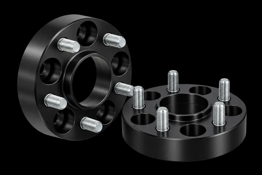 Pair of five-lug wheel spacers
