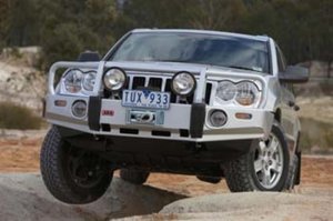 Jeep Grand Cherokee WK Bull Bars - ARB - Combination Bumper with OE Fog Lights - Black Powder Coat - `05-`08