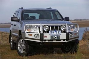 Jeep Grand Cherokee WK Bull Bars - ARB - Combination Bumper with OE Fog Lights - Black Powder Coat - `05-`08