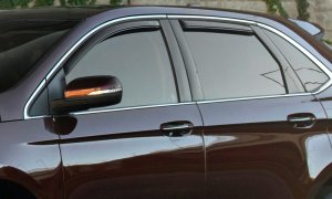 Jeep Liberty Wind Deflectors - Front + Rear - AVS - In-Channel - Smoke - `02-`07