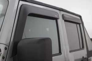 Jeep Wrangler 70th Anniversary Ventvisor & Aeroskin Deflector Combo Kit - AVS - Low Profile - Matte Black - 2011