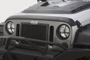 Jeep Wrangler Sahara Ventvisor & Aeroskin Deflector Combo Kit - AVS - Low Profile - Matte Black - `07-`17