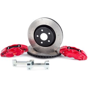 Jeep JL Brake Kit - Front - Alcon - 6-Piston Calipers + 350x32mm Rotors - Red - `18-`27