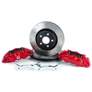 Jeep JL Brake Kit - Front - Alcon - 6-Piston Calipers + 350x32mm Rotors - Red - `18-`27