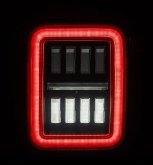 Jeep Gladiator JT Tail Lights - AlphaRex - Nova-Series Prismatic LED - Alpha-Black - `19-`24
