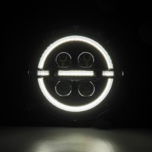 Jeep Gladiator JT Headlights - AlphaRex - Nova-Series Projector with Activ Light/Seq Signal - Alpha-Black - `18-`23