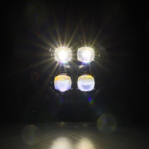 Jeep Wrangler JL Headlights - AlphaRex - Nova-Series Projector with Activ Light/Seq Signal - Alpha-Black - `18-`23