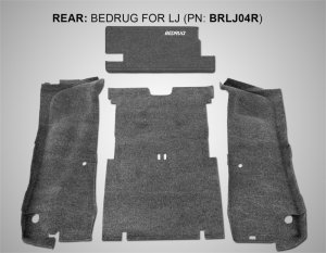 Jeep LJ Unlimited Cargo Kit - Rear - BedRug - 4pc - `03-`06