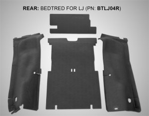 Jeep LJ Unlimited Truck Bed Liner - BedRug - BedTred Cargo Kit (Incl Tailgate & Tub Liner) - `03-`06