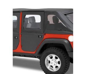 Jeep Wrangler JK Fabric Doors - Rear - Bestop - Black Twill - `07-`18