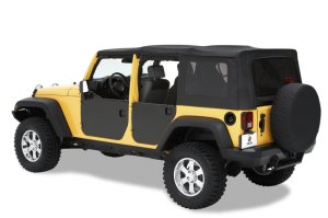Jeep Wrangler JK Doors - Rear - Bestop - Element Panels - Black - `07-`18