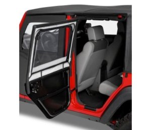 Jeep Wrangler JK Upper Doors - Rear - Bestop - Element Upper - Black Twill - `07-`18