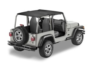 Jeep Wrangler Bikini Top - Bestop - Header Safari Bikini - Black Diamond - `03-`06