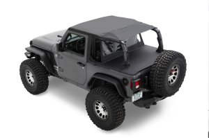 Jeep Wrangler JL Bikini Top - Bestop - Header Safari Cable Style - Black Diamond - `18-`23