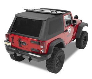 Jeep Wrangler Soft Top - Bestop - Trektop with Tinted Windows, No Door Skins - Black Diamond - `07-`18
