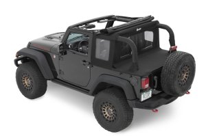 Jeep Wrangler JK Soft Top - Bestop - Halftop Premium Black Twill - Black - `07-`18