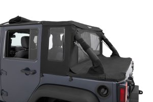 Jeep Wrangler JK 4-Door Soft Top - Bestop - Halftop - Black Diamond - `07-`18