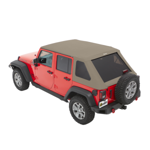 Jeep Wrangler JK Soft Top - Bestop - Trektop Glide Slantback - Pebble Beige - `07-`18