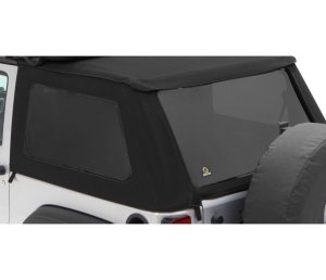 Jeep Wrangler JK Window Set - Rear - Bestop - Premium Black Twill - Black - `07-`18