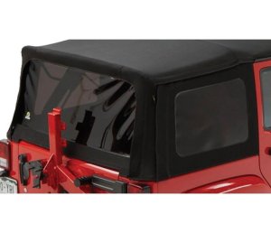 Jeep Wrangler JK Window Replacement Set - Bestop - Premium Black Twill - `07-`18