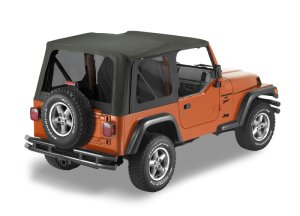 Jeep Wrangler TJ Soft Top - Bestop - Sailcloth, Tinted Windows, No Door Skins - Black Diamond - `03-`06