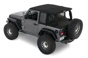 Jeep Wrangler JL Soft Top - Bestop - Halftop Conversion Kit - Premium Black Twill - `18-`26