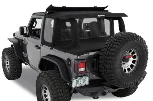 Jeep Wrangler JL Soft Top Conversion Kit - Bestop - Halftop - Black Diamond - `18-`26