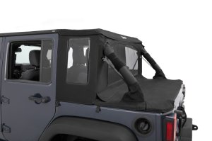 Jeep Wrangler JK Soft Top Conversion Kit - Bestop - Halftop - Black Diamond - `07-`18