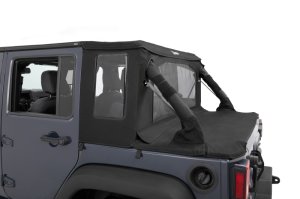 Jeep Wrangler JK Soft Top Conversion Kit - Bestop - Halftop - Black Diamond - `07-`18