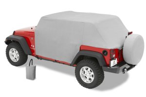 Jeep Wrangler JK Car Cover - Bestop - All Weather Trail Cover - Charcoal / Gray - `07-`18