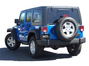 Jeep Wrangler Performance Exhaust - Dual Left Rear Exit - Borla - Cat Back S-Type - `12-`18