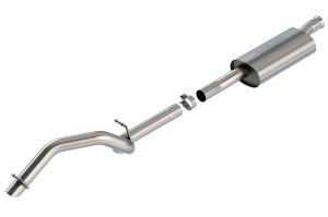 Jeep Wrangler JLU Performance Exhaust - Borla - Touring Cat-Back - Brushed - `18-`25
