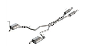 Jeep Cherokee L Performance Exhaust - Borla - S-Type Cat Back, Turndown Tips, Includes Merge X-Pipe - `21-`25
