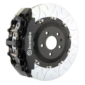 Jeep Grand Cherokee SRT-8 Brake Kit - Front - Brembo - Slotted Type3 Rotors + 8 Piston Calipers - Black - `06-`10