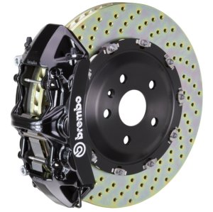 Jeep Unlimited Brake Kit - Front - Brembo - GT BBK 6 Piston Cast 365x34 2pc Rotor Drilled - Black - `07-`18