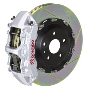 Jeep Unlimited Brake Kit - Front - Brembo - GT 6 Piston Cast 365x34 2pc Rotor Slotted Type1 - Silver - `07-`18