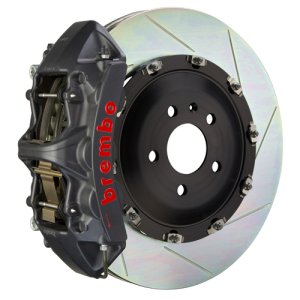 Jeep Wrangler Brake Kit - Front - Brembo - Slotted Type1 - 6 Piston Cast 380x34 2pc Rotor - Black - `07-`18