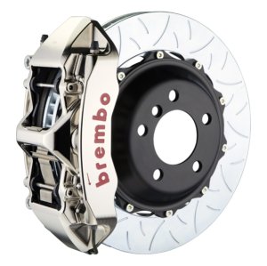 Jeep Wrangler Unlimited Brake Kit - Front - Brembo - GTR BBK 6 Piston Billet 380x34 2pc Rotor Slotted Type3 - Nickel - `07-`18