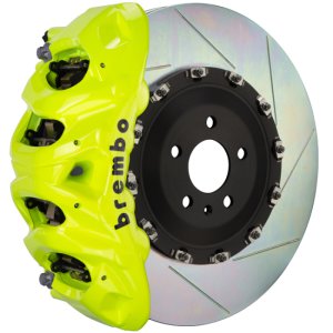Jeep Grand Cherokee SRT8 Brake Kit - Front - Brembo - GT BBK 8Pist Cast 412x38 2pc Rotor Slotted Type1 - Fluo Yellow - `12-`21