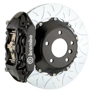 Jeep Unlimited Brake Kit - Rear - Brembo - GT BBK 4 Piston Cast 380x28 2pc Rotor Slotted Type3 - Black - `07-`18