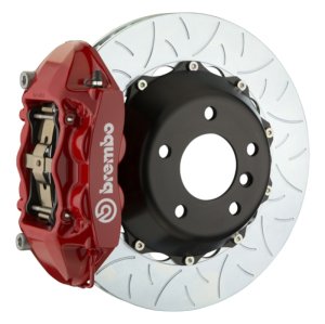 Jeep Wrangler Brake Kit - Rear - Brembo - GT BBK 4 Piston Cast 380x28 2pc Rotor Slotted Type3 - Red - `18-`27