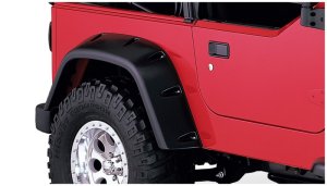 Jeep TJ Fender Flares - Rear - Bushwacker - Max Pocket Style - Black - `97-`06