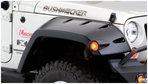 Jeep Wrangler Fender Flares - Front - Bushwacker - Max Pocket Style - Black - `07-`18