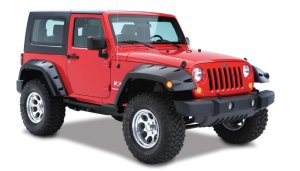 Jeep Wrangler Fender Flares - Front - Bushwacker - Max Pocket Style - Black - `07-`18