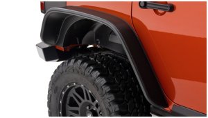 Jeep Wrangler Fender Flares - Rear - Bushwacker - Flat Style - Black - `07-`18