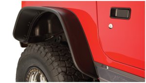 Jeep Wrangler TJ Fender Flares - Rear - Bushwacker - Flat Style - Black - `97-`06