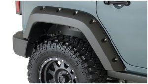 Jeep Wrangler Unlimited Fender Flares - Rear - Bushwacker - Pocket Style - Black - `07-`18