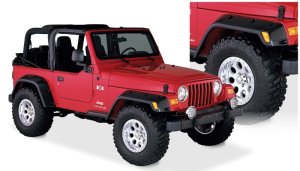 Jeep TJ Fender Flares - Front + Rear - Bushwacker - Max Pocket Style - Black - `97-`06